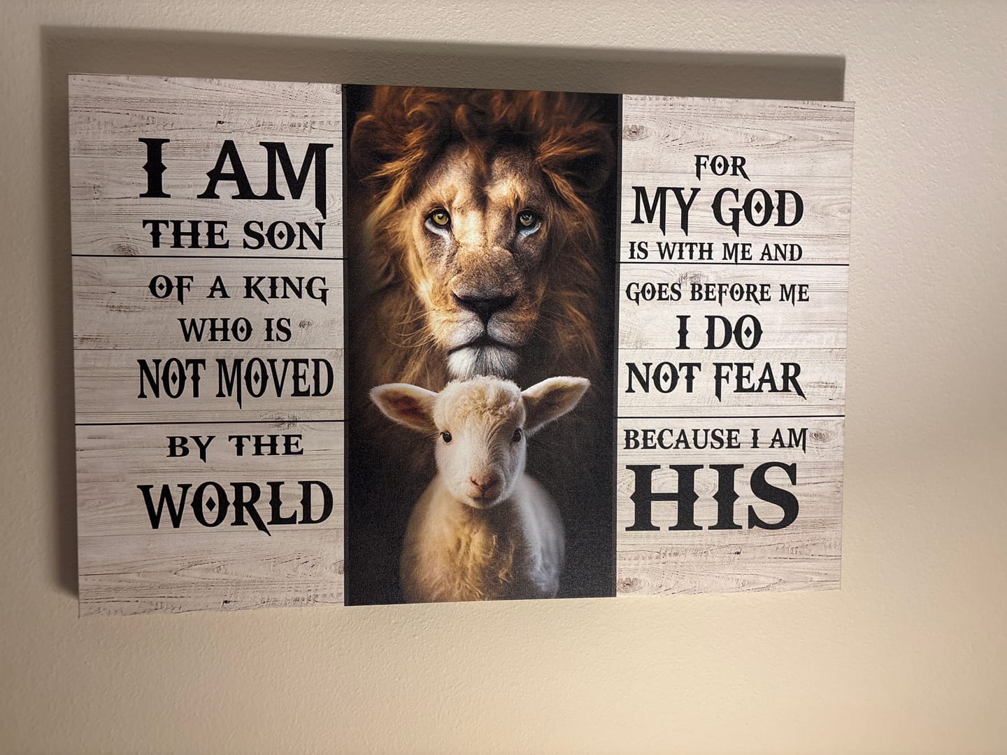 Customer photo review of Be Still and Know, Seascape, Psalm 46:10 Wall Art Canvas Print
