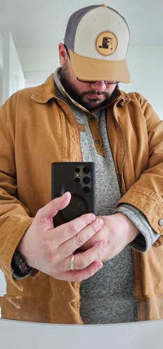 Customer photo review of Premium Custom Leather Patch Hats (Wholesale)
