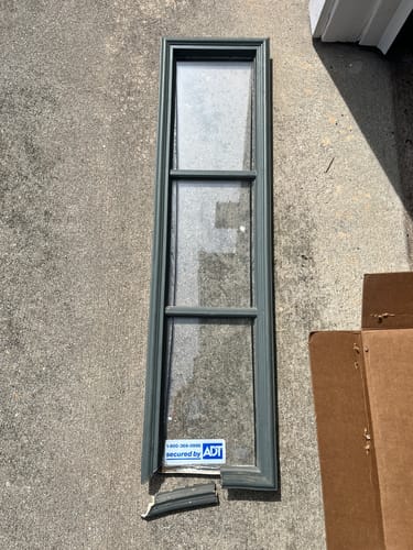 Customer photo review of Clear 3 Lite Glass and Frame Kit (Half Sidelite 10" x 38" Frame Size)