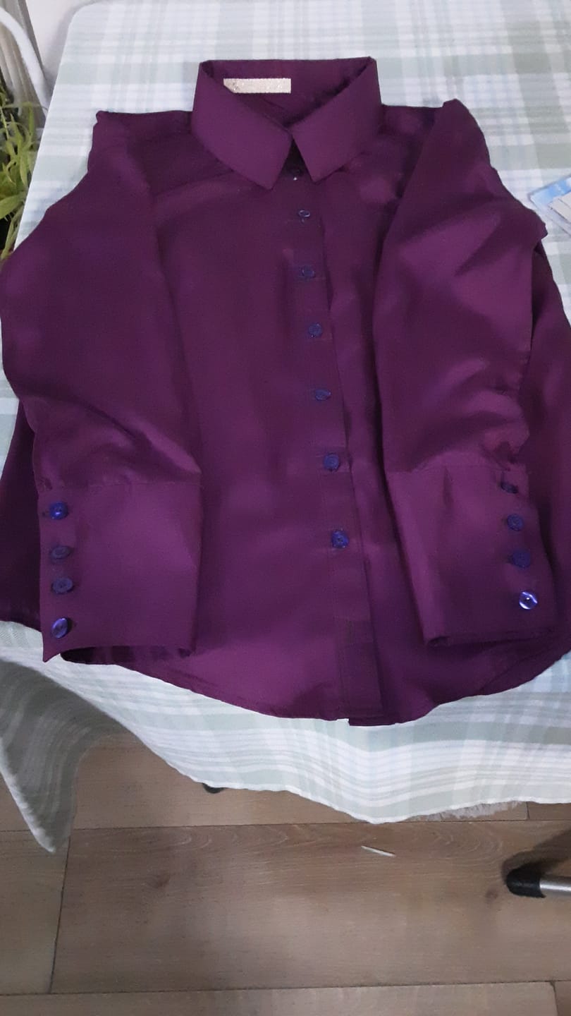 Customer photo review of Plain Smooth Crepe Polyester Fabric