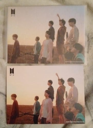 Customer photo review of BTS Love Yourself Tear - 48 Mini Puzzle Official MD