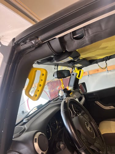 Customer photo review of JK & JKU Front Loop Grab Handles