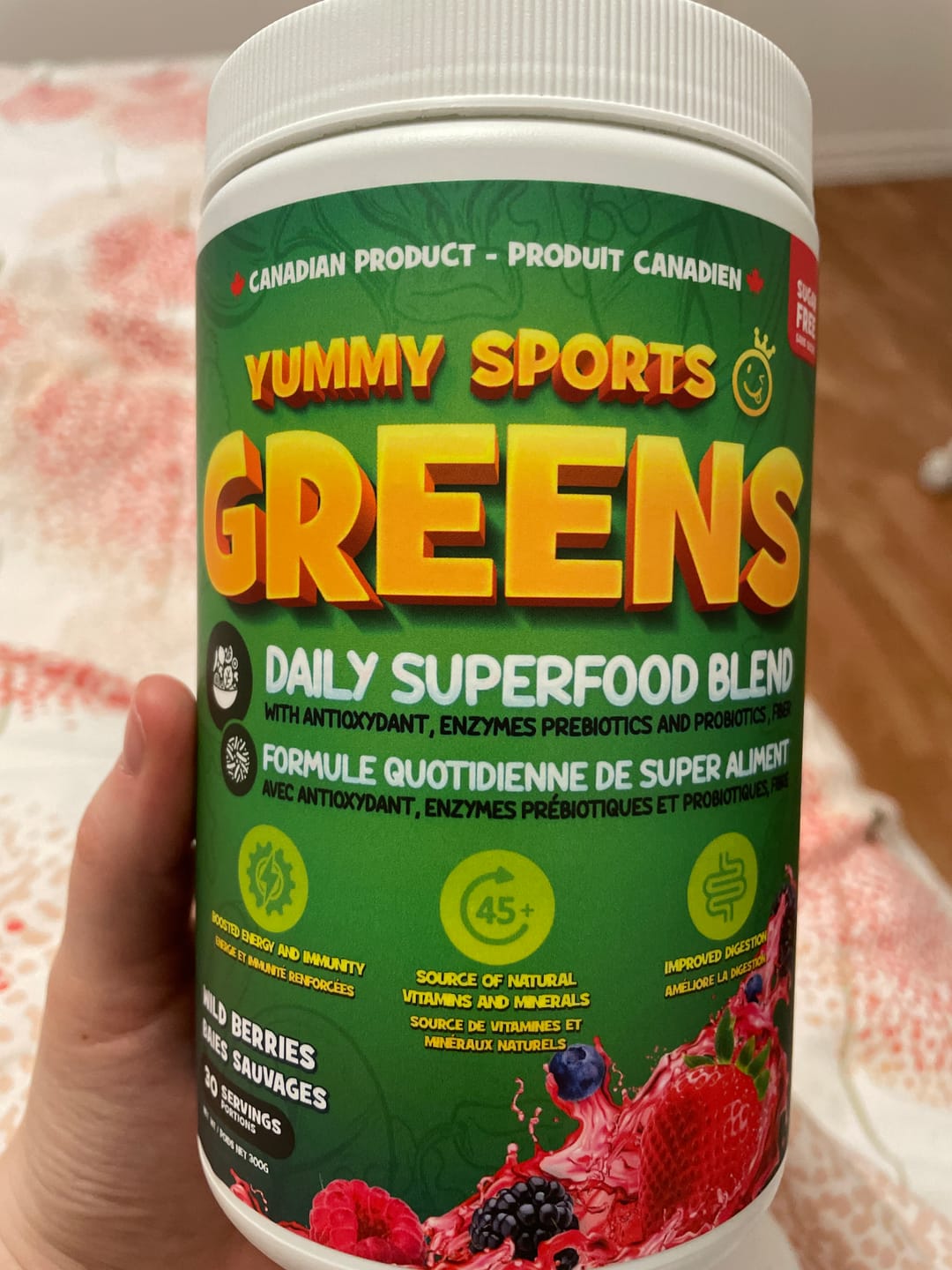 Customer photo review of Yummy Sports - Greens - 300g