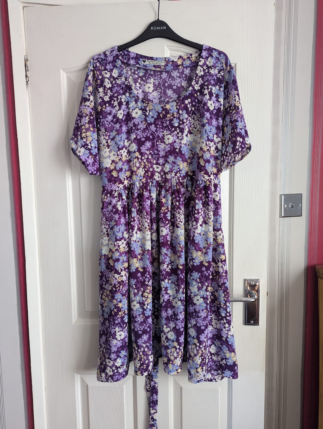 Customer photo review of Blossoming Flowers Polyester Crepe Fabric