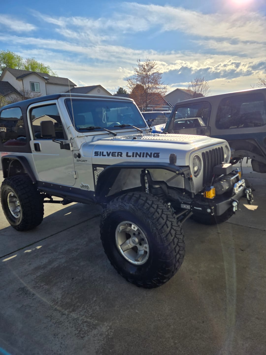 Customer photo review of Premium Black Flag Hood Lettering | Set of 2