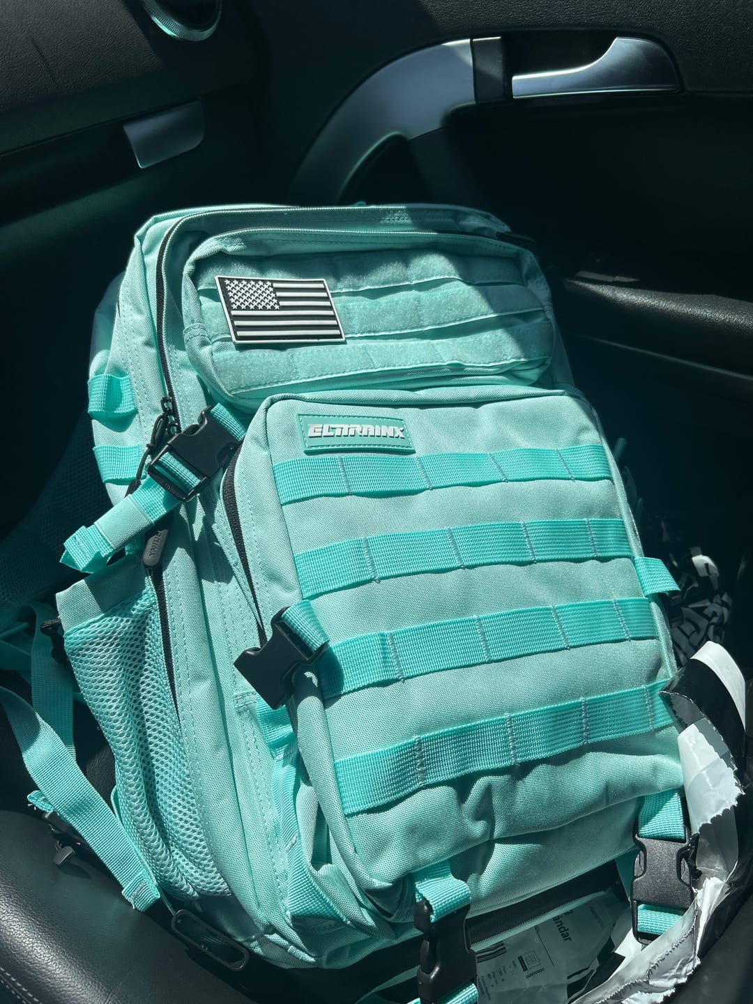 Customer photo review of Mochila Táctica 45L con compartimento para comida Mint Green
