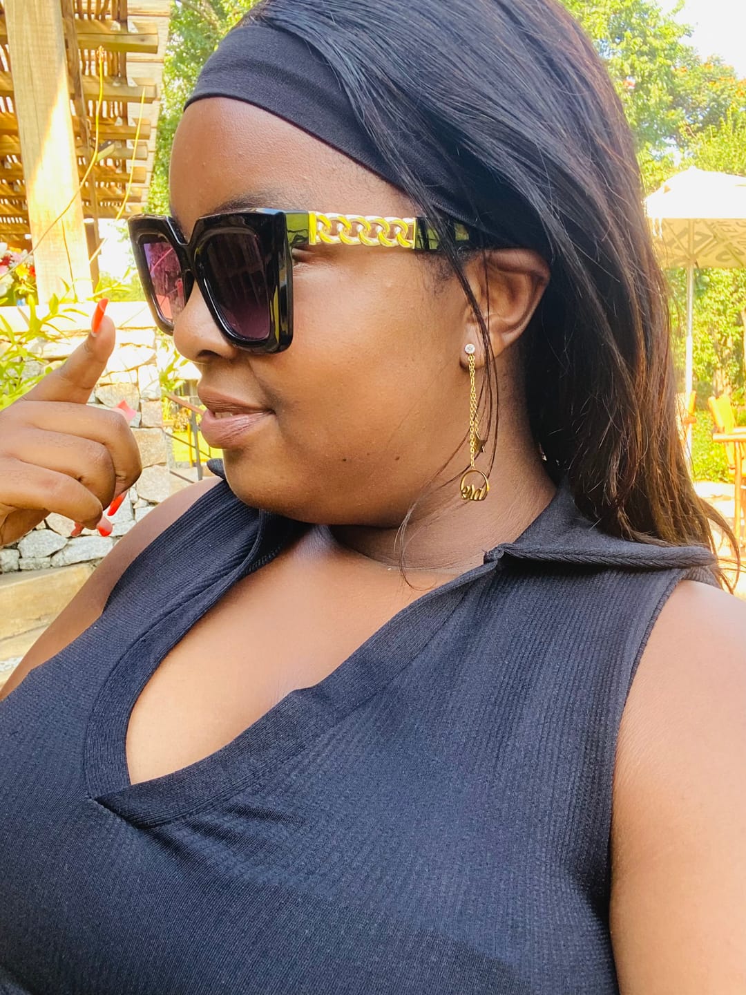 Customer photo review of Silver Logo Earrings Combo