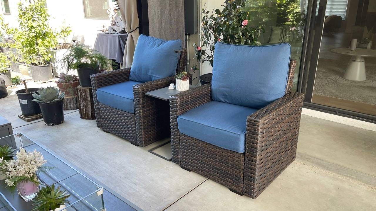 Customer photo review of The Carmel Wicker Seat