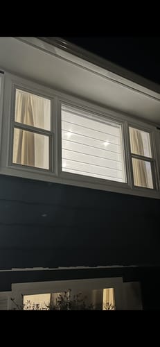 Customer photo review of SmartWings Motorized Light Filtering Roman Shades 60% Blackout Clio