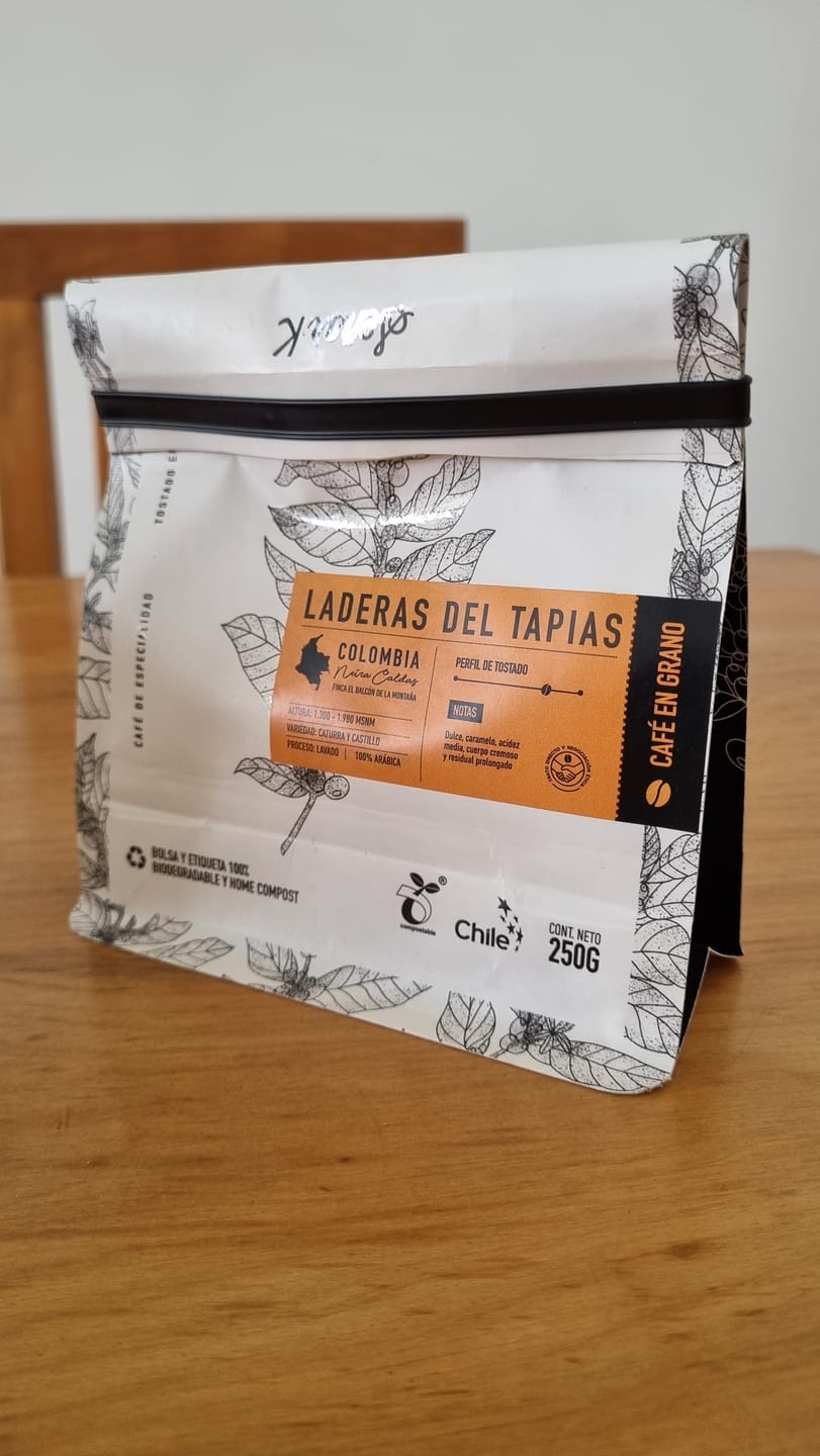 Customer photo review of Café de especialidad de Colombia | Laderas del Tapias Bolsa 250 gramos | GRANO ENTERO