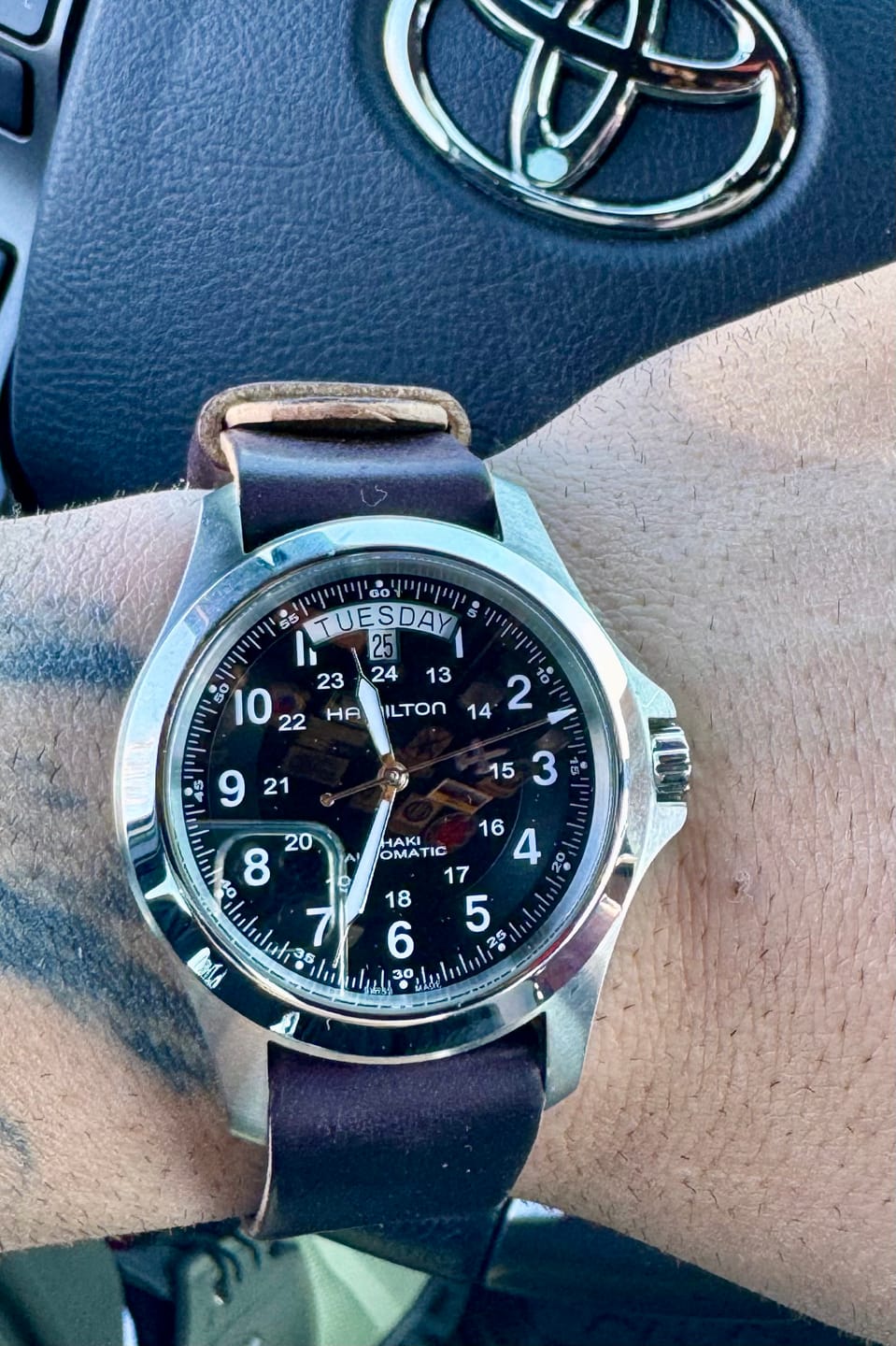 Customer photo review of VIP - Safari Shell Cordovan Single-Pass Strap