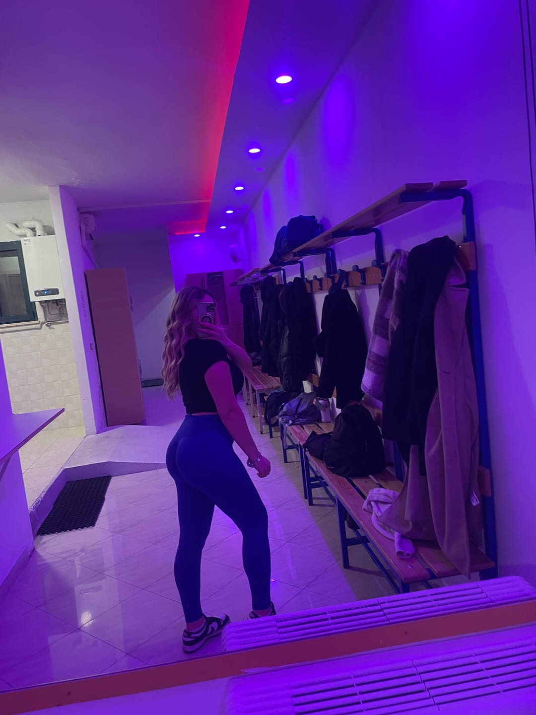 Customer photo review of Leggings Push up Gym Fashion Blu Accidia