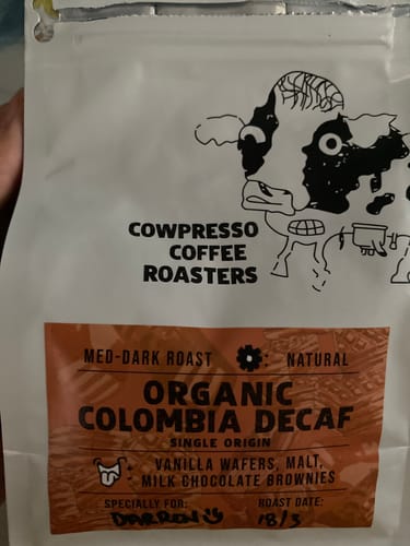 Customer photo review of Organic DECAF Colombia Maragogipe