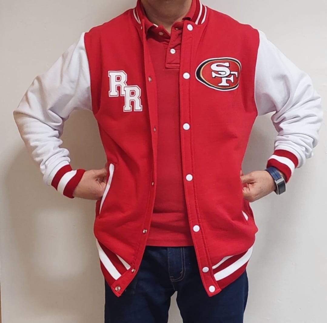Customer photo review of Chamarra Universitaria NFL 49ers