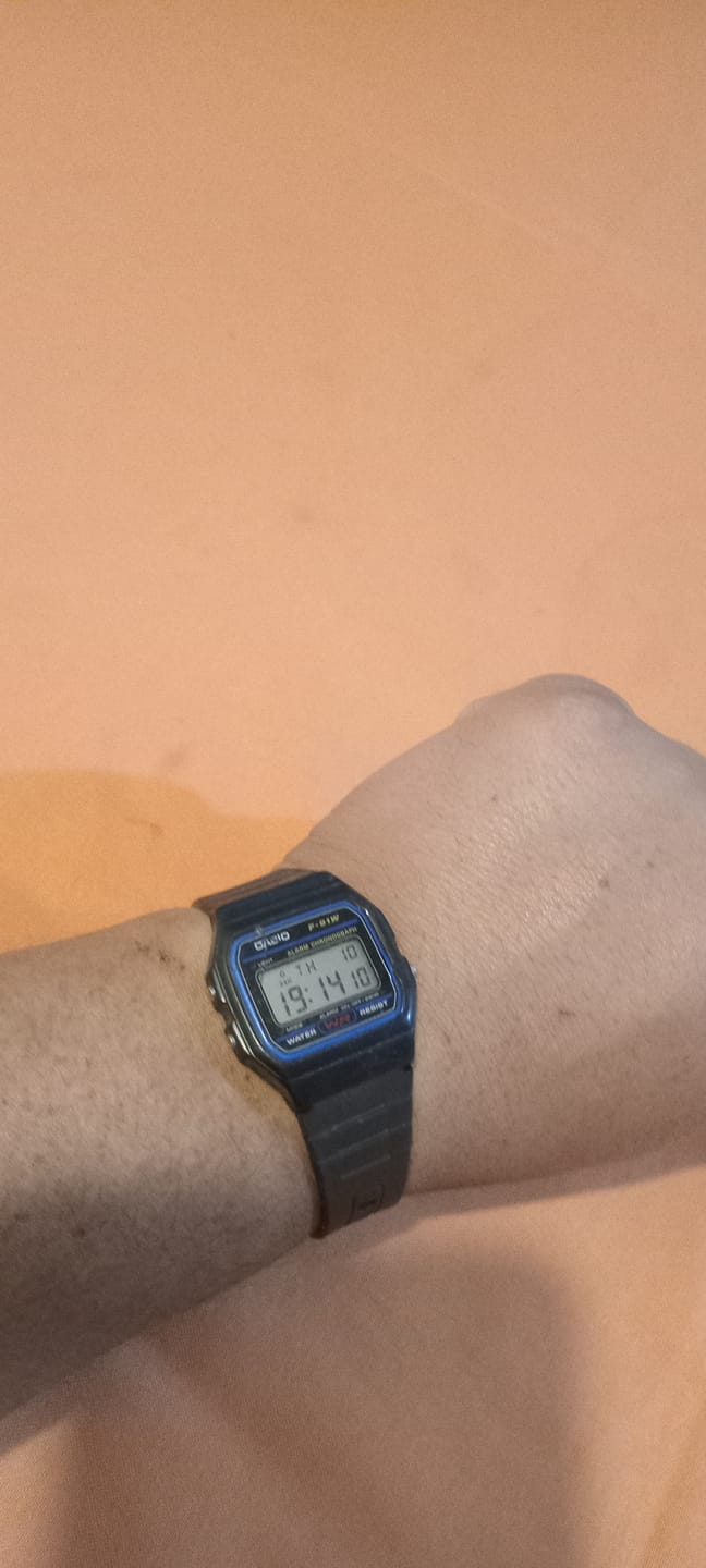 Customer photo review of Correa De Repuesto Casio Bands 71604002 (F-91W, F-105W, etc.)