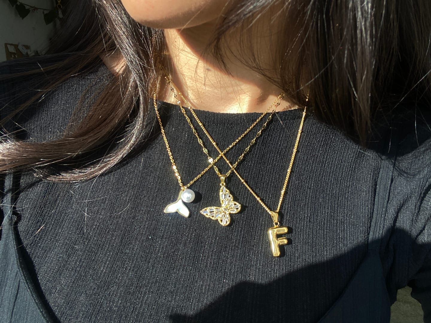 Customer photo review of Alphabet Necklace