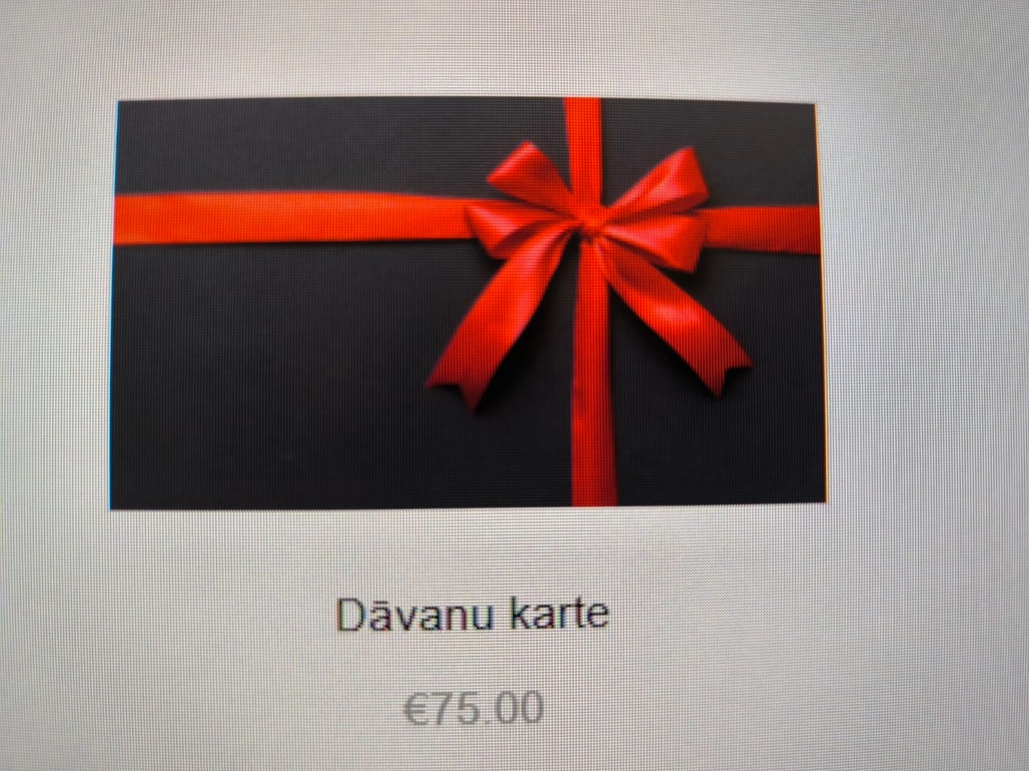 Customer photo review of Dāvanu karte