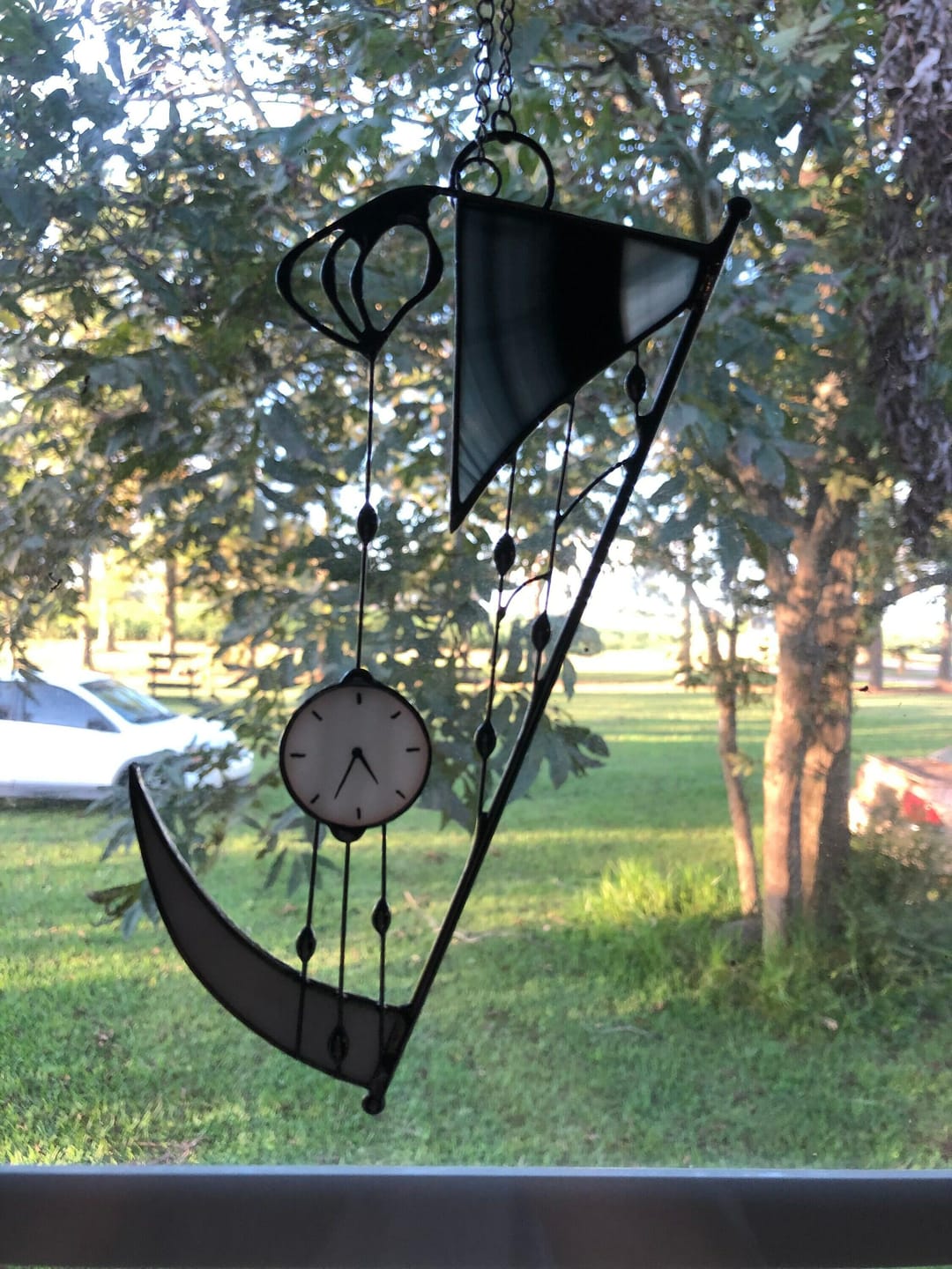 Customer photo review of Suncatcher stained glass "Hand of Death"