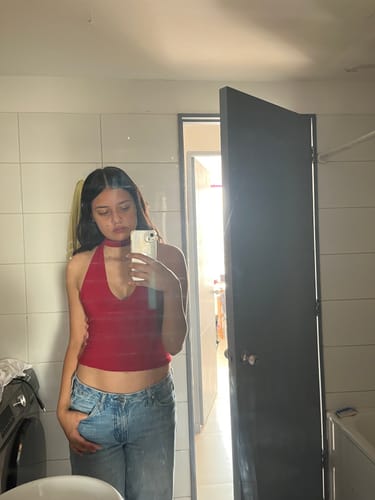 Customer photo review of TOP JULIET ROJO