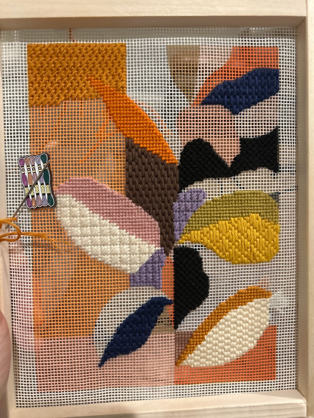 Customer photo review of Color Garden Needlepoint Kit