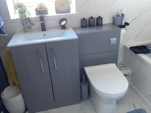 Customer photo review of Deco Square 1100mm Combination Packs - Satin Grey