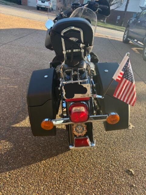 Customer photo review of 42L - Baldur Extra Large Leather Wrapped Motorcycle Hard Saddlebags for Harley Softail Heritage FLSTC/I