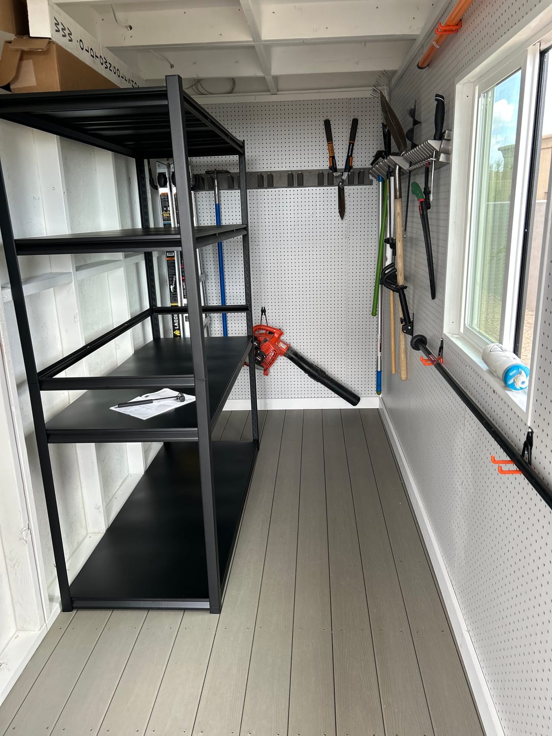 Customer photo review of REIBII 60"W x 72"H Industrial Garage Shelving, 3000LBS Heavy Duty Storage Shelves, Adjustable Metal Shelving for Basement Warehouse
