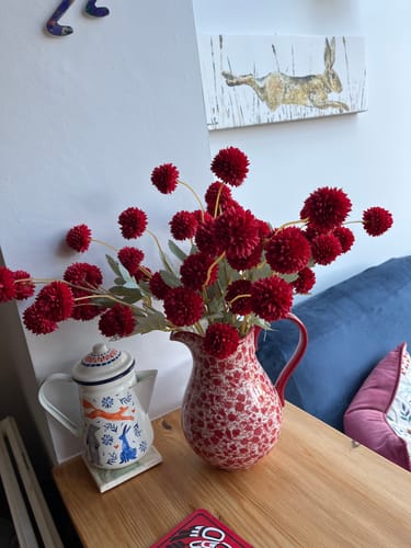 Customer photo review of Faux Kiku Flower - Red (10 Stems / 50 Heads)