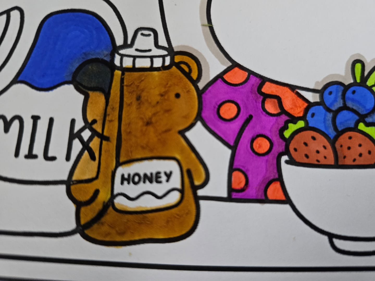 Customer photo review of Ohuhu Paper-friendly (No Peeling) Markers Water-based 60 Colors