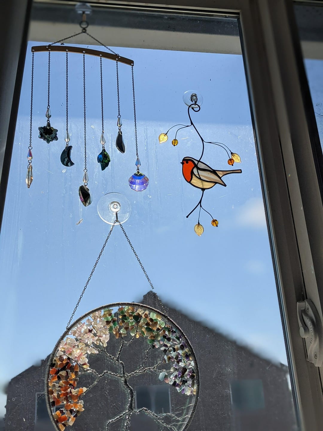 Customer photo review of Stained glass Robin Bird