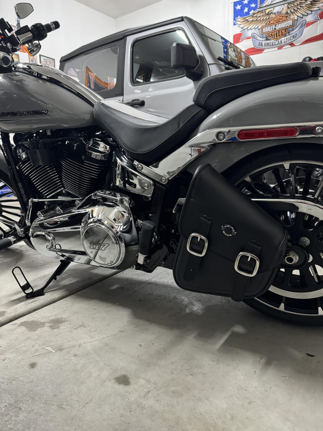Customer photo review of 3L - Crafted Harley Sportster Specific Motorcycle Swing Arm Bag