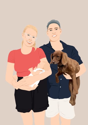 Customer photo review of Custom Hand-Drawn Illustration