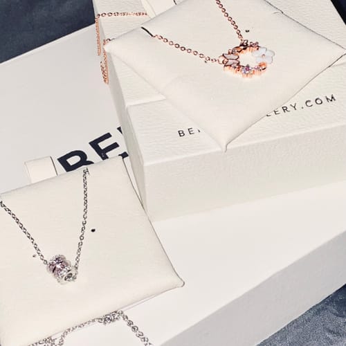Customer photo review of Julie Butterfly Garden Necklace