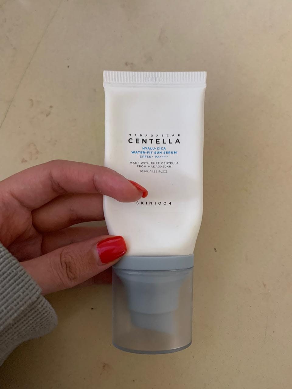 Customer photo review of Hyalu-Cica Water-Fit Sun Serum SPF50+ PA++++