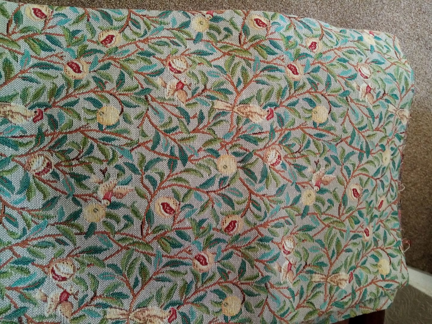 Customer photo review of Birds and Fruits Tapestry Fabric