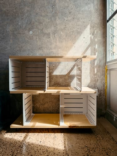 Customer photo review of The Panel + Groove Shelving System