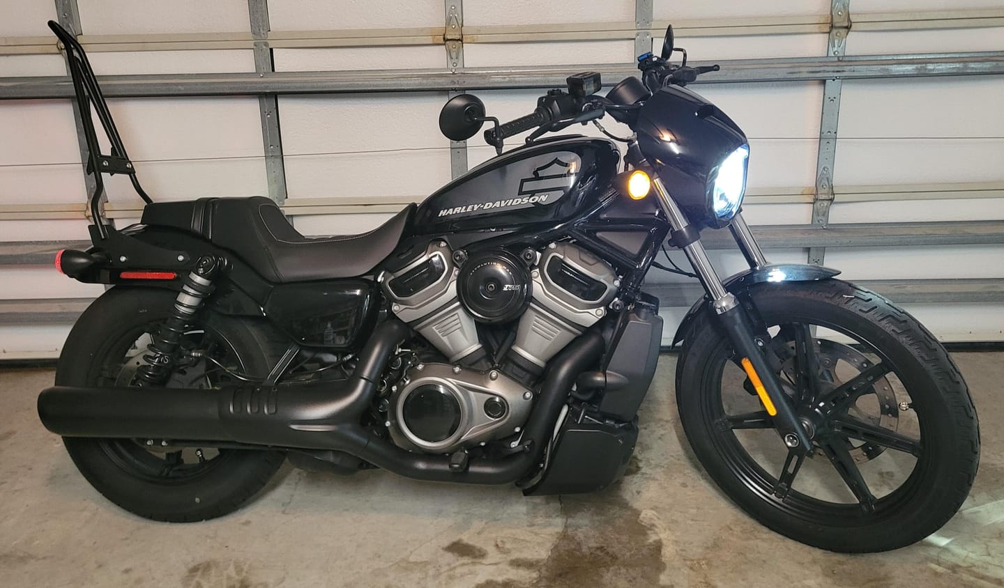 Customer photo review of Iron Born Blade 25" Sissy Bar with Foldable Luggage Rack for Harley Sportster Nightster RH975/S Matte Black