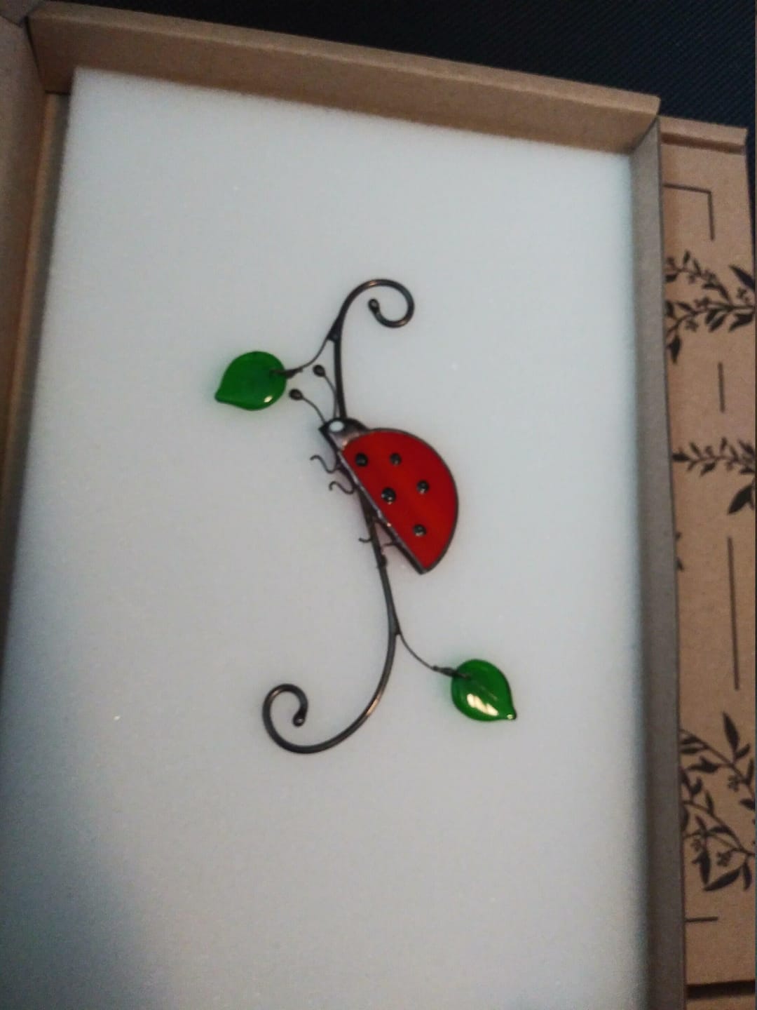 Customer photo review of Red Ladybug Suncatcher