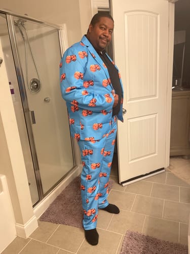 Customer photo review of Custom Photo Funny Face Men's Party Costumes-Theme Party 2 or 3pcs Suit set-Blazer Pants & Vest