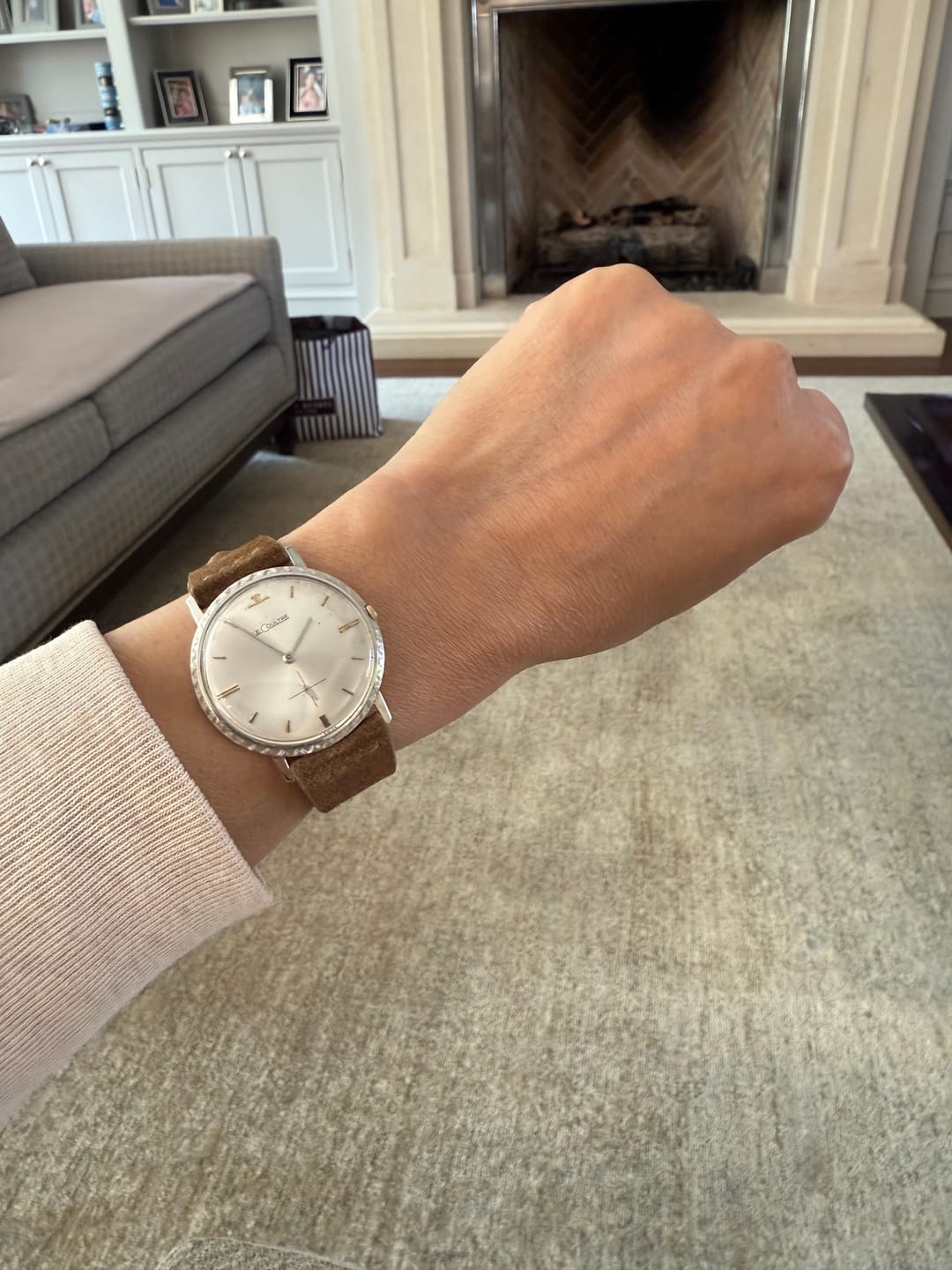 Customer photo review of Cigar Brown Suede