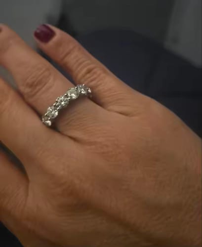 Customer photo review of Serenity Enternity Diamond Wedding Band