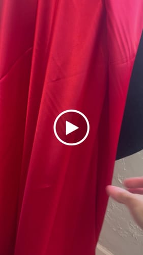 Customer video review of Red Silky Stretch Satin