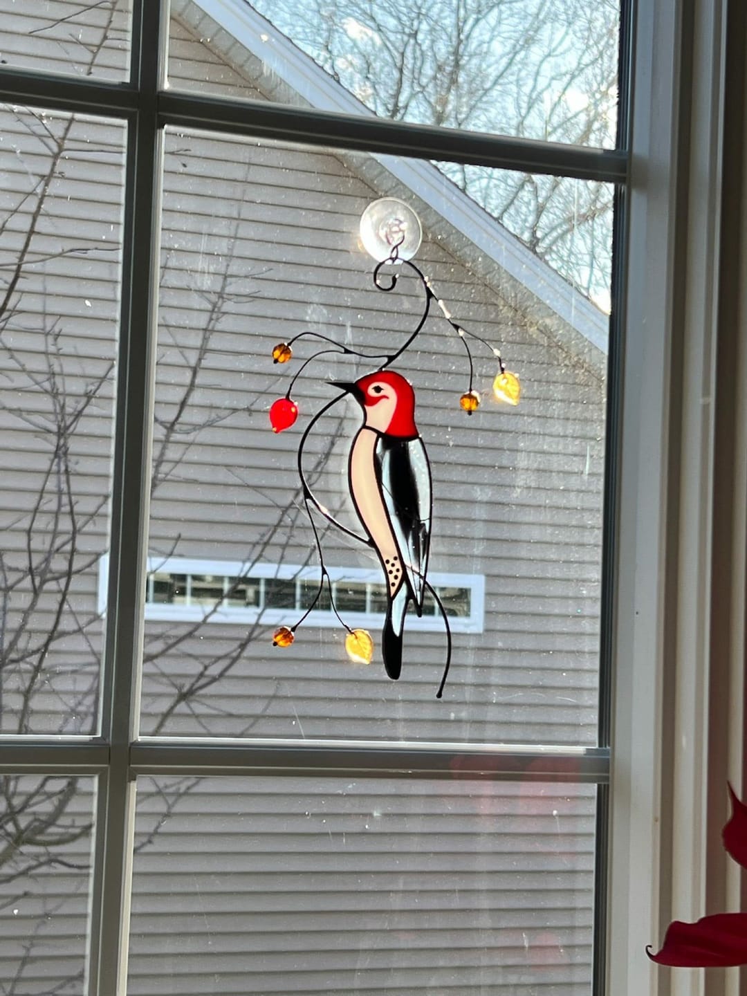 Customer photo review of Woodpecker Suncatcher