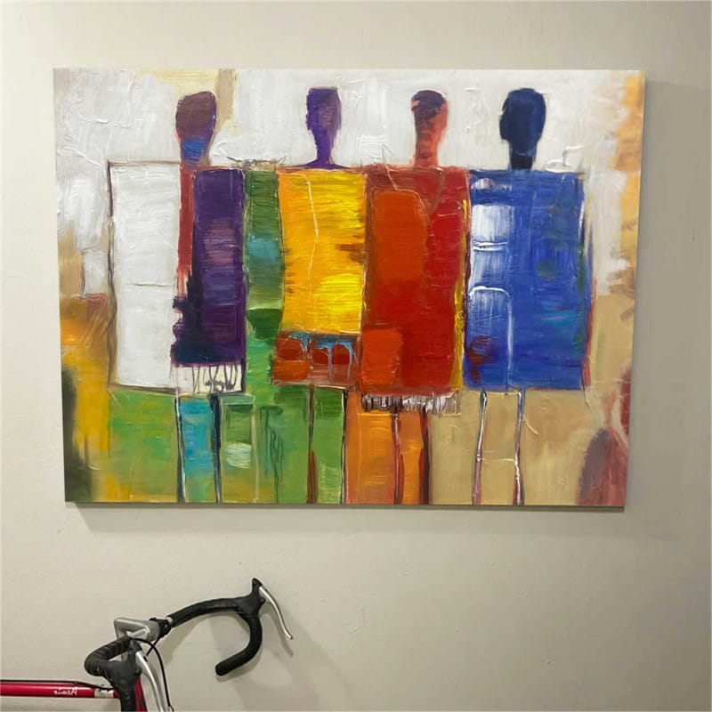 Customer photo review of Abstract People Canvas Art #AE003