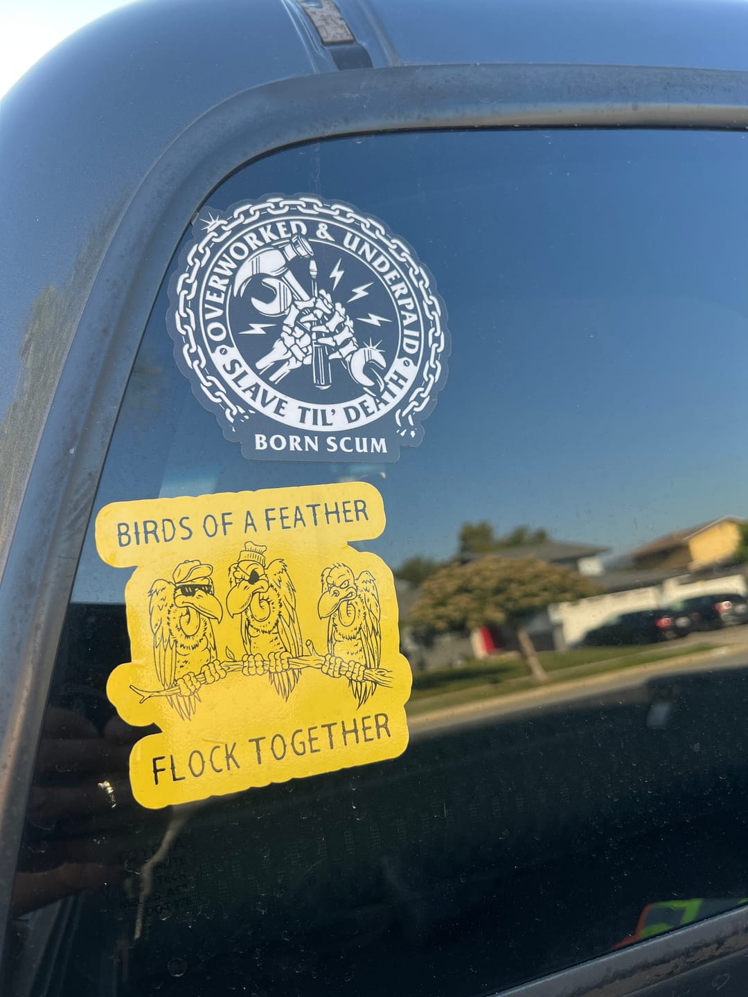 Customer photo review of OVERWORKED STICKER
