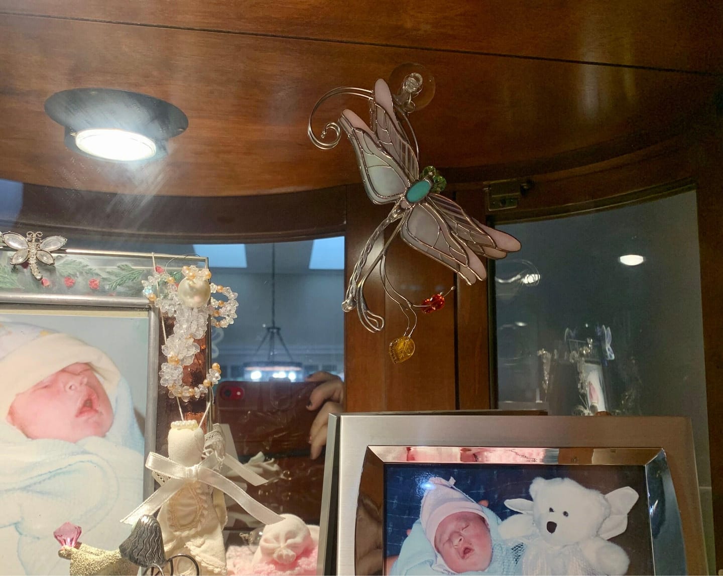 Customer photo review of Stained glass Blue Dragonfly