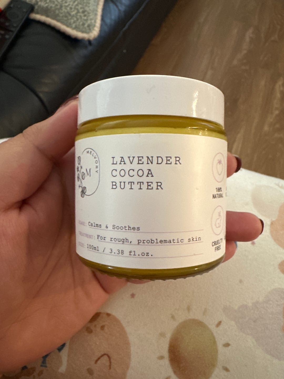 Customer photo review of Lavender Cocoa Butter