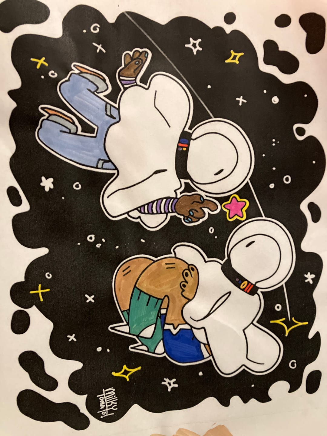 Customer photo review of Space Ghost Coloring Page PDF