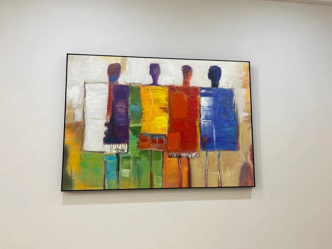 Customer photo review of Abstract People Canvas Art #AE003
