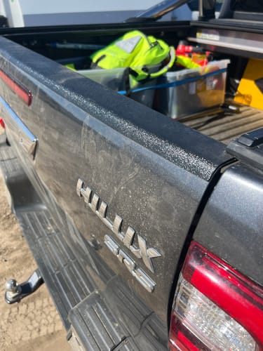 Customer photo review of Tailgate Guard Cap Protector Cover For Toyota Hilux SR5 2015-2025